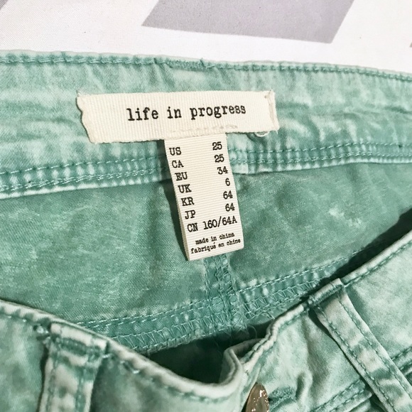 Marbled Seafoam Skinny Leg Pants - Picture 5 of 5